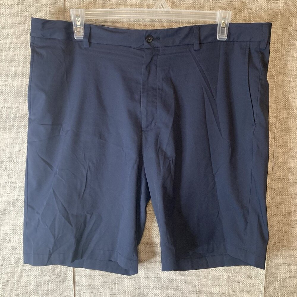 Walter Hagen 11 Majors Golf Shorts Men's 40 High-Rise Flat Front Pockets Navy